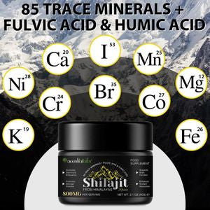 Shilajit Pur de l'Himalaya 800mg - Résine Premium Acentralabs 60g