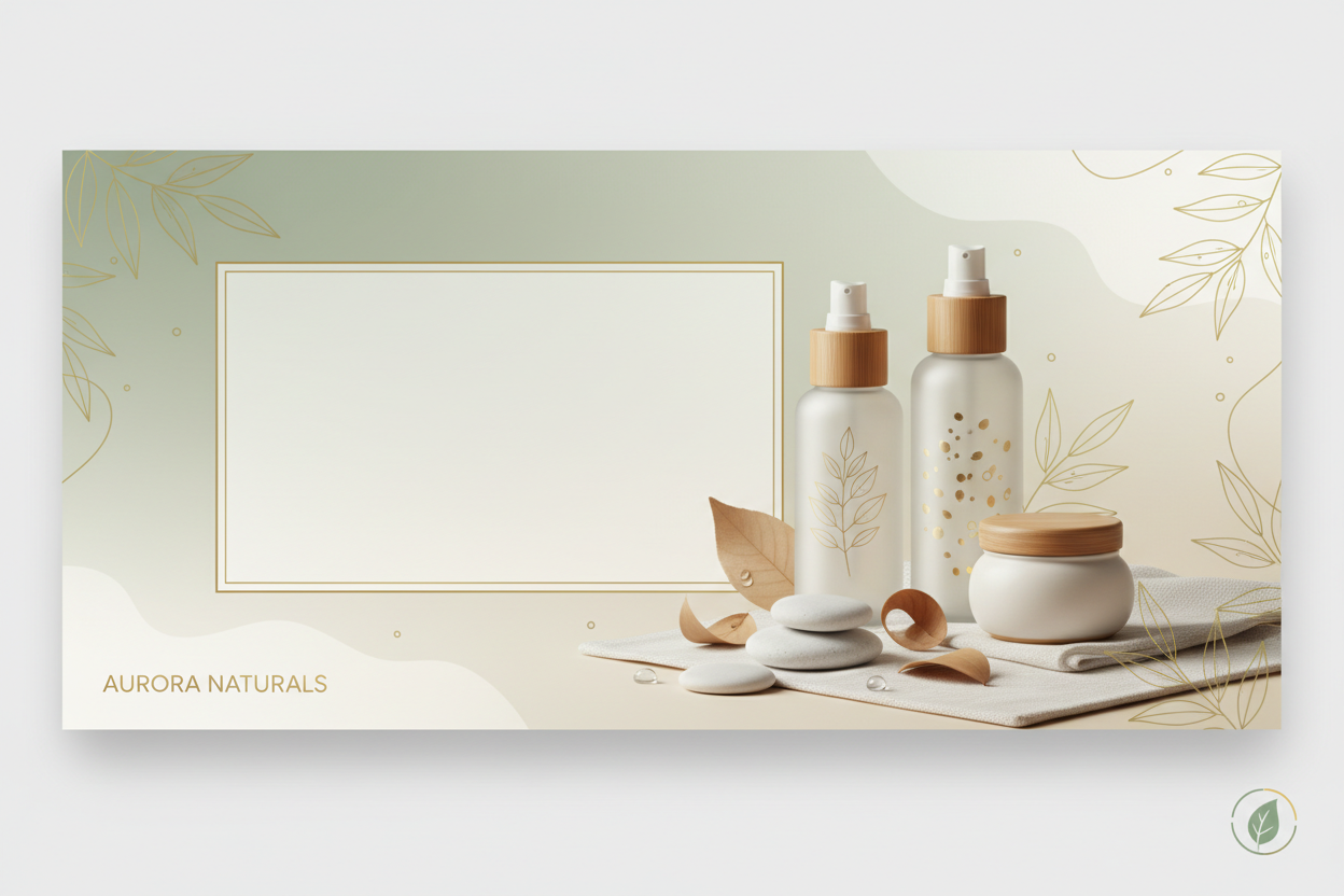 Bannière cosmétique bio professionnelle